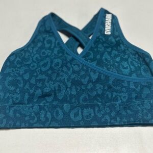 Gymshark Teal Leopard sports bra